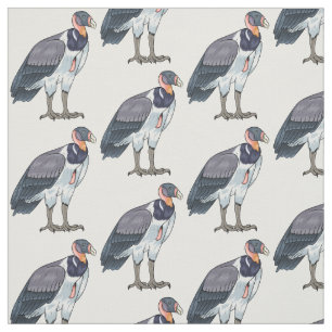 King vulture bird cartoon illustration  fabric