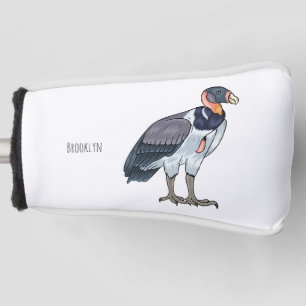 King vulture bird cartoon illustration golf head cover