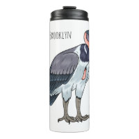 King vulture bird cartoon illustration 