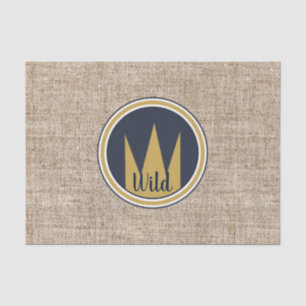 King Wild Thing Gold Crown Burlap Birthday Party Tissue Paper