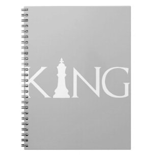 king with chess king piece notebook