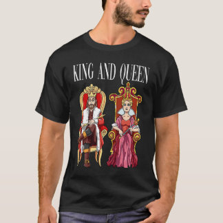 King with Queen with Crown on the Throne T-Shirt