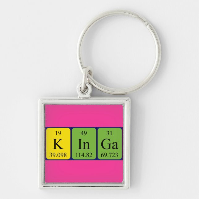 Kinga periodic table name keyring (Front)
