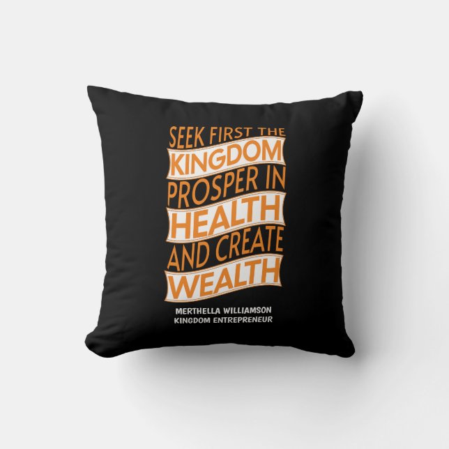 Kingdom Entrepreneur Christian Business Cushion (Front)