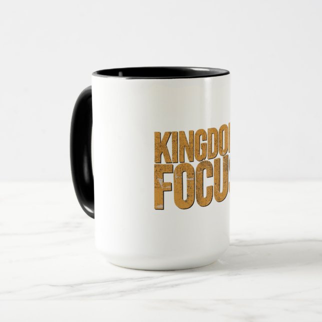 Kingdom Mentality Faith Focus Discipline Design Mug (Front Left)