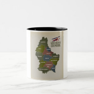 Kingdom of Belgium beautiful map Two-Tone Coffee M Mug