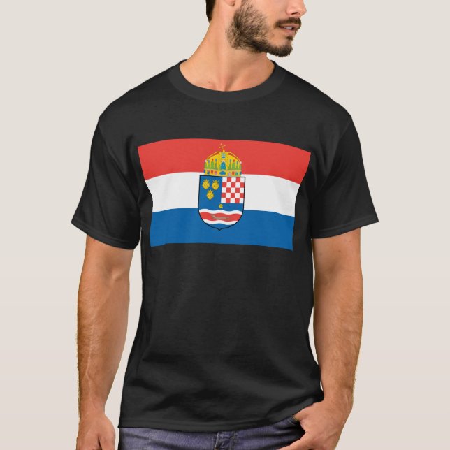 Kingdom of Dalmatia Croatia and Slavonia Flag T-Shirt (Front)