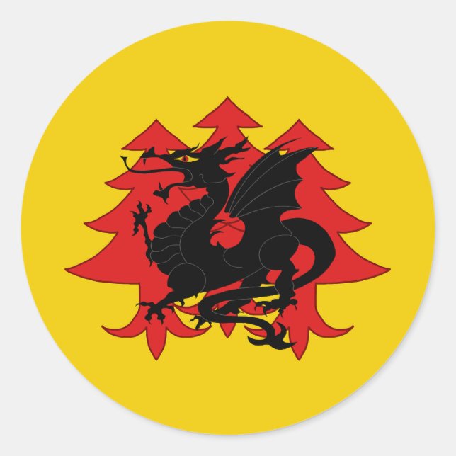 Kingdom of Drachenwald Classic Round Sticker (Front)