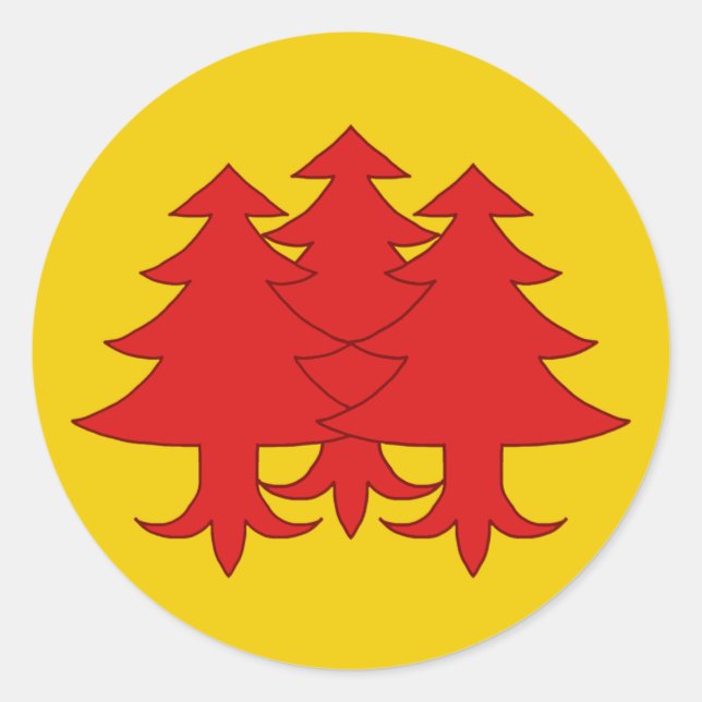 Kingdom of Drachenwald Populace Badge Classic Round Sticker (Front)