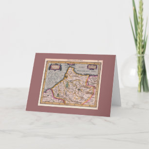 Kingdom of Fes, Antique Map - Greeting Card