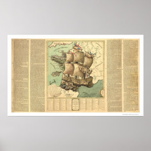 Kingdom of France as a Sailing Ship 1796 Poster