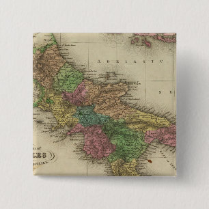 Kingdom of Naples or The Two Sicilies 2 15 Cm Square Badge