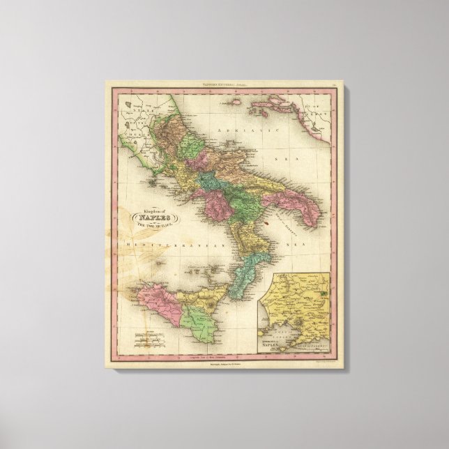 Kingdom of Naples or The Two Sicilies Canvas Print (Front)