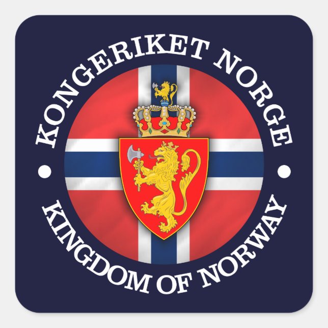 Kingdom of Norway Square Sticker (Front)