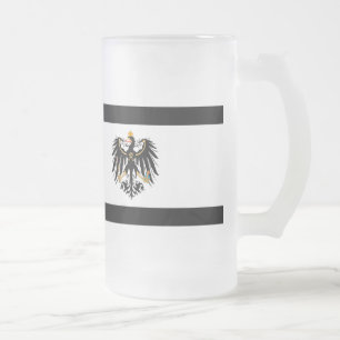 Kingdom of Prussia national flag Frosted Glass Beer Mug