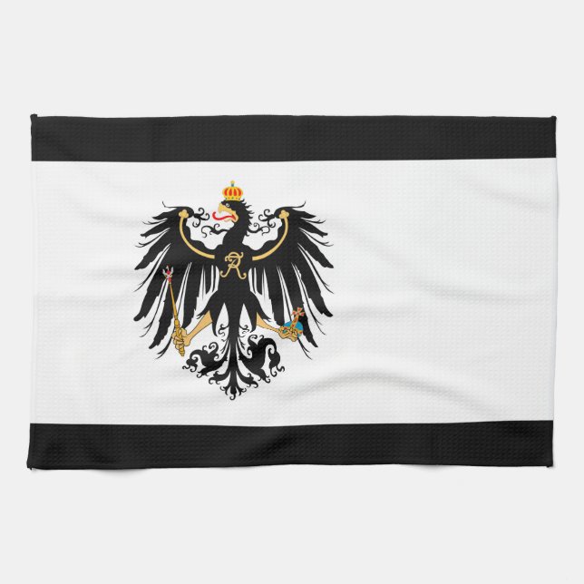 Kingdom of Prussia national flag Tea Towel (Horizontal)