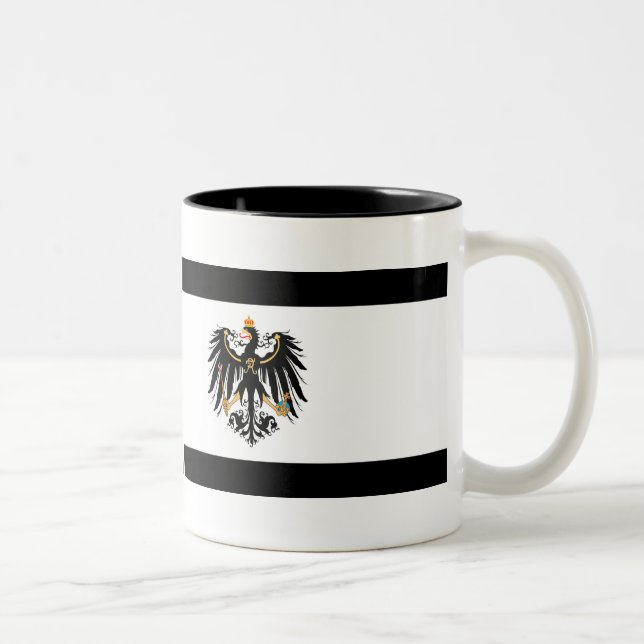 Kingdom of Prussia national flag Two-Tone Coffee Mug (Right)