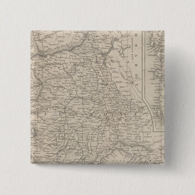 Kingdom of Sardinia 3 15 Cm Square Badge (Front)