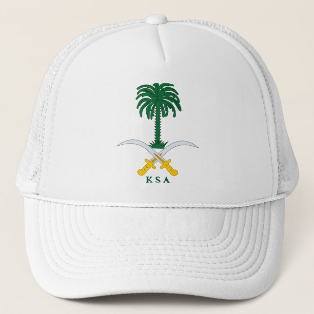 Kingdom of Saudi Arabia emblem Trucker Hat (Front)