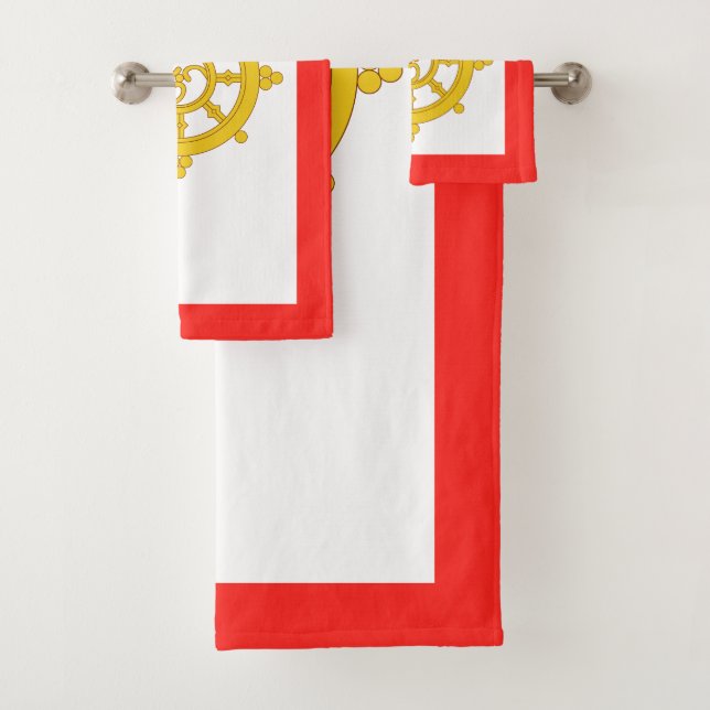 Kingdom of Sikkim Flag Bath Towel Set (Insitu)