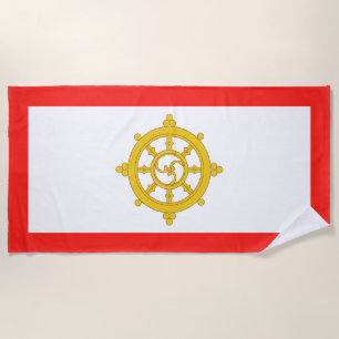 Kingdom of Sikkim Flag Beach Towel