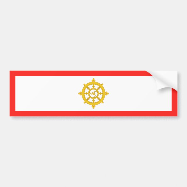 Kingdom of Sikkim Flag Bumper Sticker (Front)