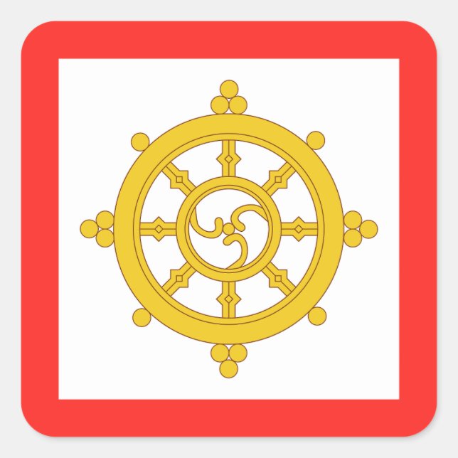 Kingdom of Sikkim Flag Square Sticker (Front)