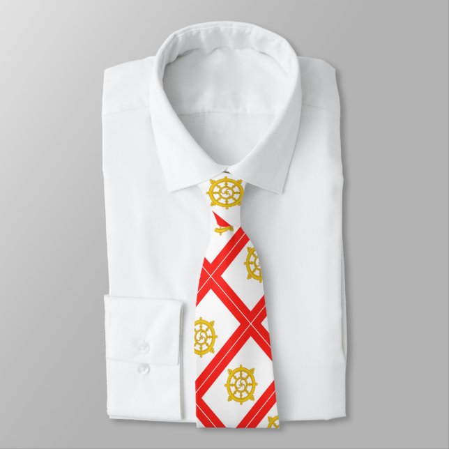 Kingdom of Sikkim Flag Tie (Tied)