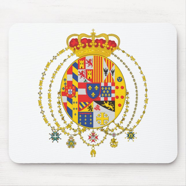 Kingdom of Two Sicilies Coat of Arms Mouse Mat (Front)