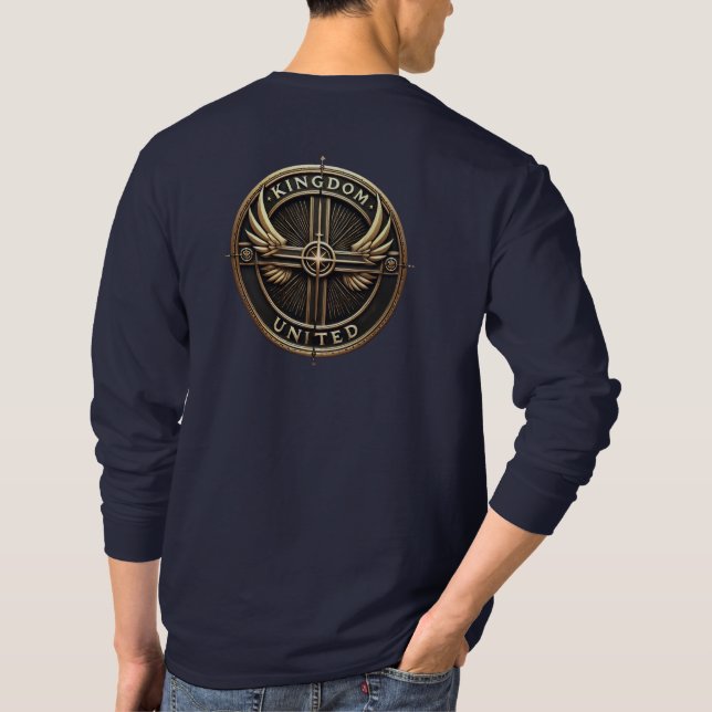 Kingdom United - Long Sleeve Black T-Shirt (Back)