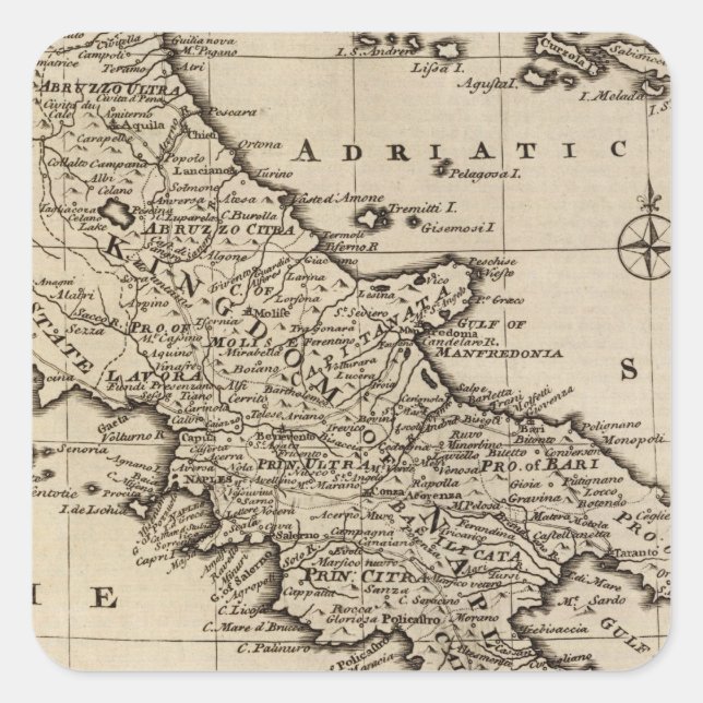 Kingdoms of Naples and Sicily, Italy Square Sticker (Front)