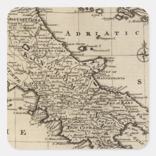 Kingdoms of Naples and Sicily, Italy Square Sticker