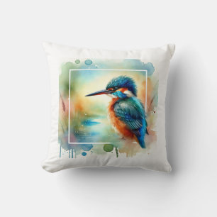 Kingfisher 190924AREF109 - Watercolor Cushion