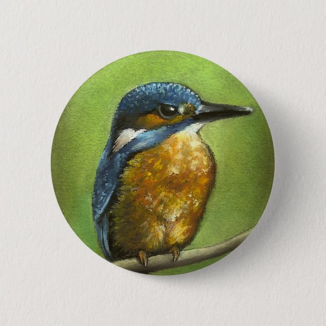 Kingfisher 6 Cm Round Badge (Front)