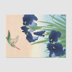 Kingfisher above Irises, 1926 by Ohara Koson Tissue Paper