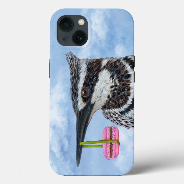 Kingfisher and macaron iPhone 13 case (Back)