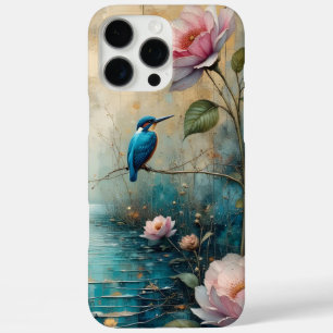 Kingfisher and roses iPhone 16 pro max case