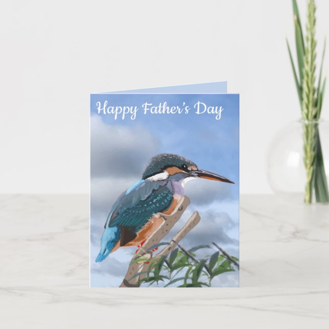 Kingfisher and Willow editable Father’s Day Card (Front)