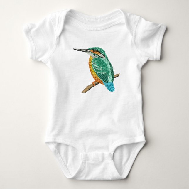 kingfisher baby bodysuit (Front)