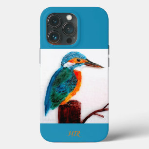Kingfisher Bird Art Personalized iPhone 13 Pro Case