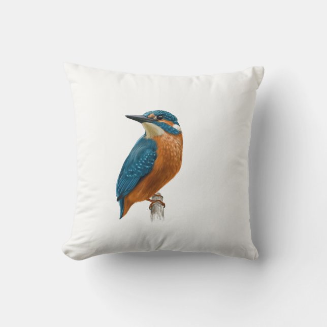 Kingfisher Bird Cushion (Front)