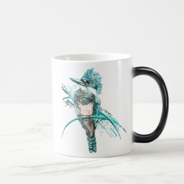 Kingfisher Bird Graphic Art Wildlife Animal Art Magic Mug (Right)