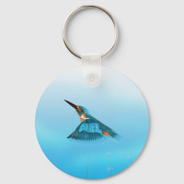 Kingfisher Bird Key Ring (Front)