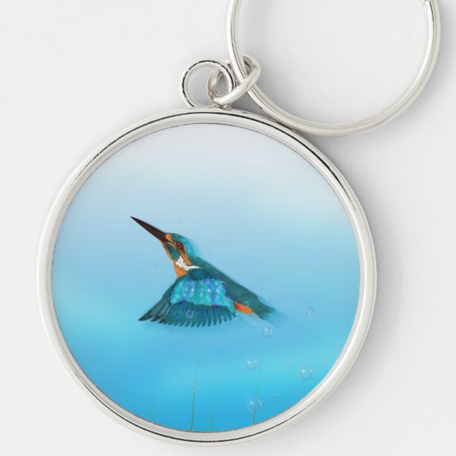Kingfisher Bird Key Ring (Front)