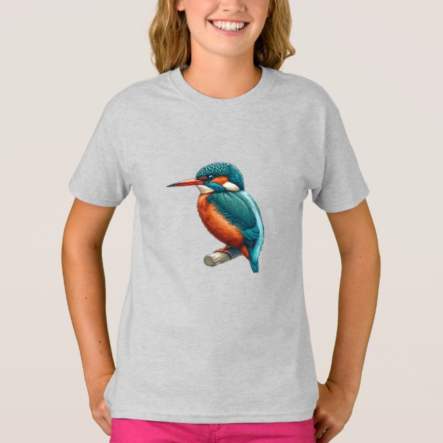 Kingfisher bird Kids Basic T-Shirt (Front)