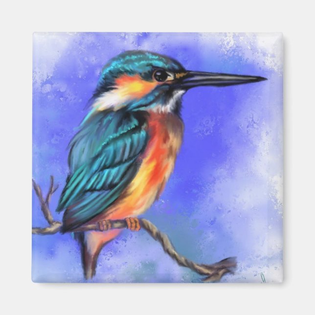Kingfisher Bird Magnet (Front)
