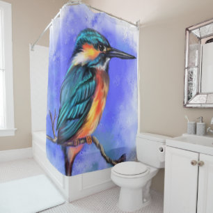 Kingfisher Bird Shower Curtain