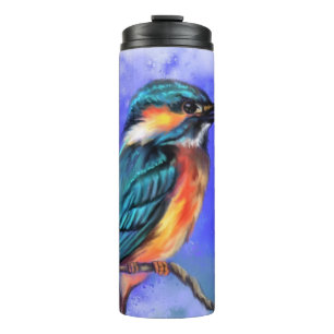 Kingfisher Bird Thermal Tumbler Painting