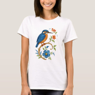 Kingfisher bird Vintage Porcelaine T-Shirt