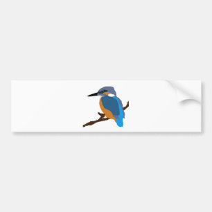 kingfisher bird waiting for love peace joy bumper sticker